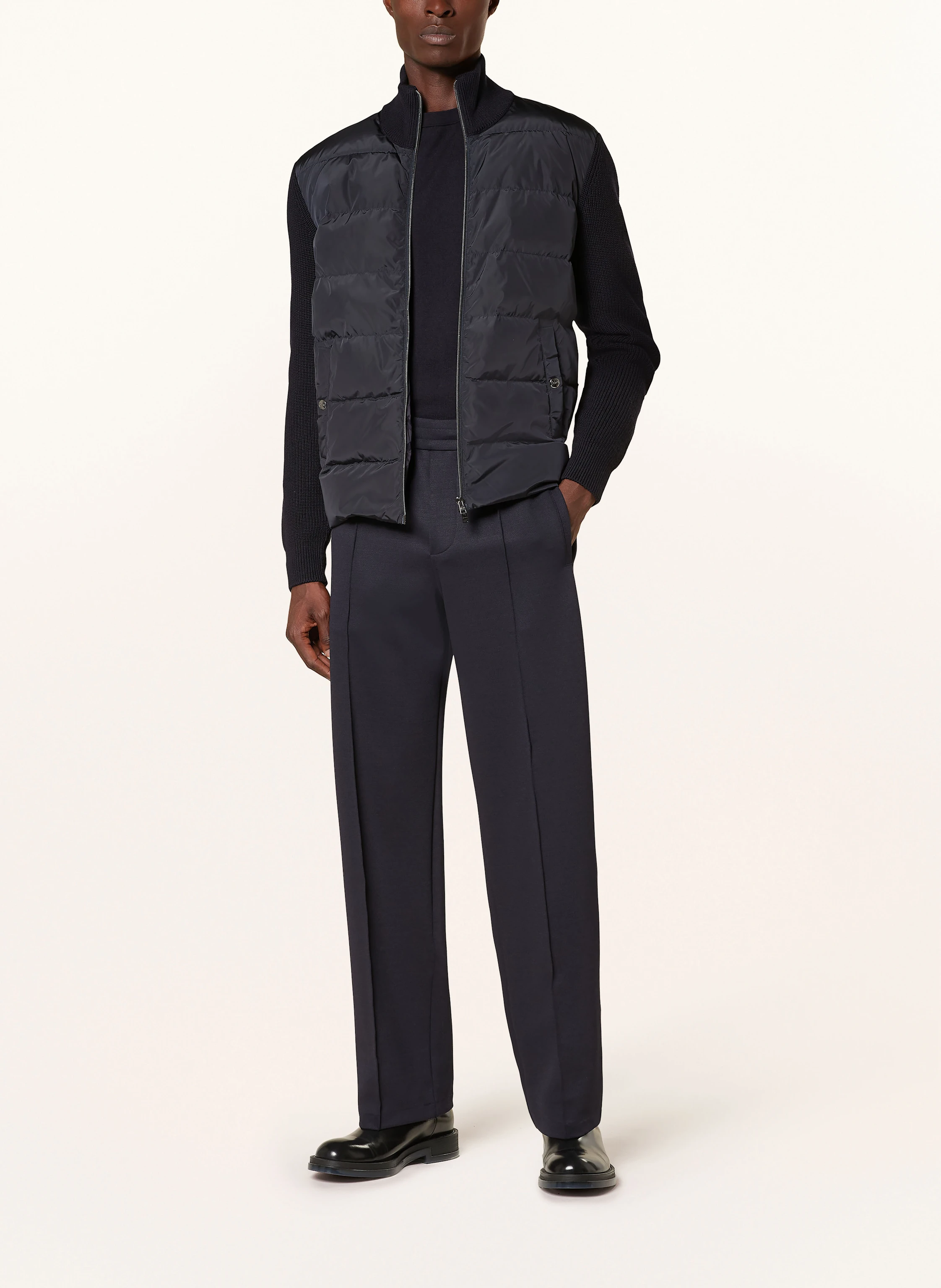 HERNO Daunenjacke im Materialmix