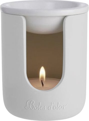 Boles d'olor wax geurbrander Etna grijs D 9 H 11 cm