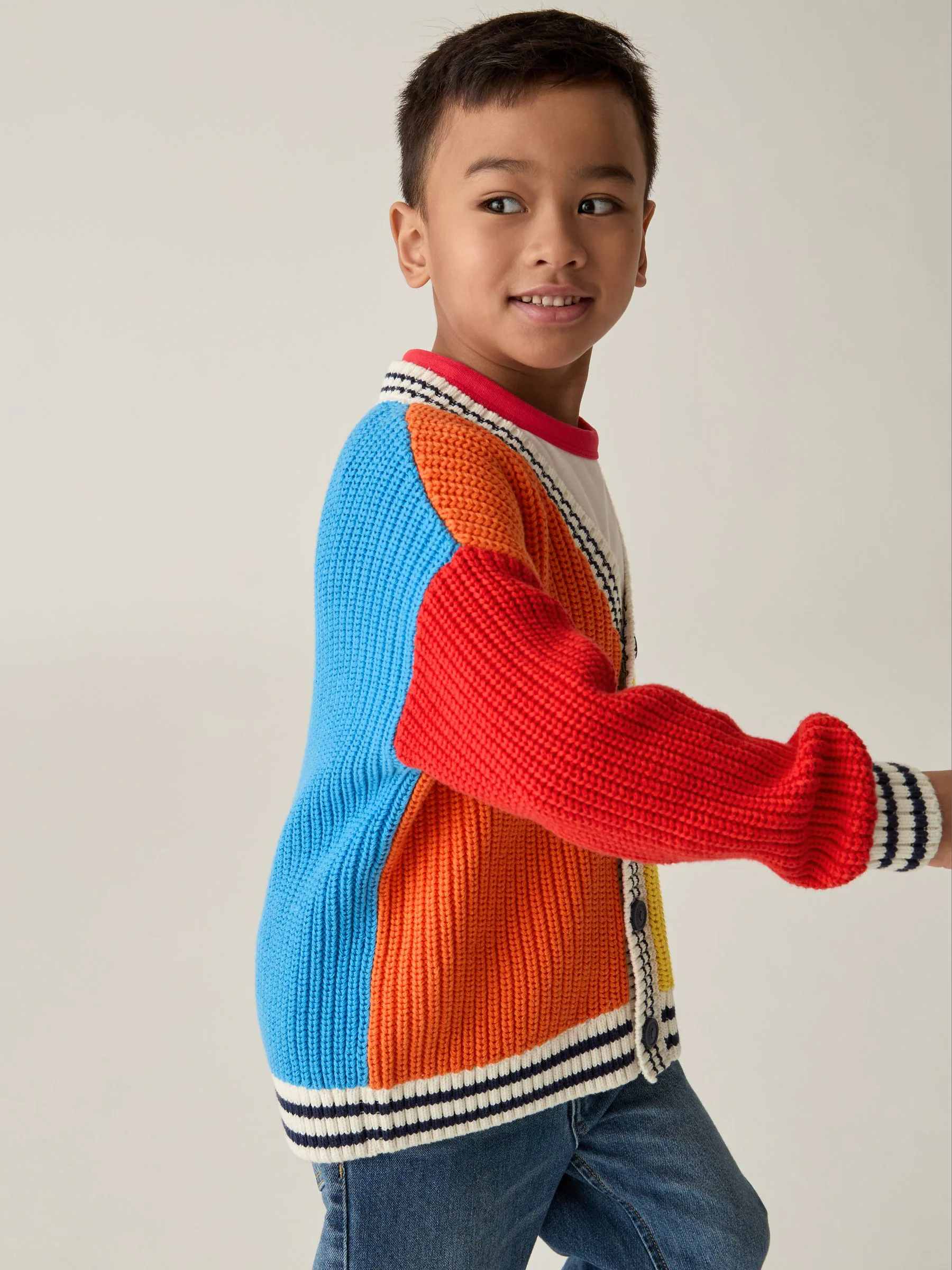 Little Bird by Jools Oliver Regenboog Kleurblok 100% Katoenen Vest