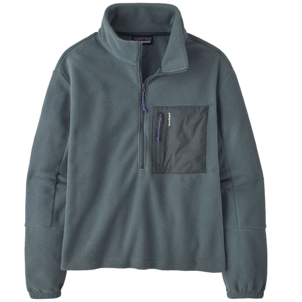 Sweat polaire PATAGONIA W'S MICRODINI 1/2 ZIP NOUVEAU GREEN W/CAMPFIRE ORANGE