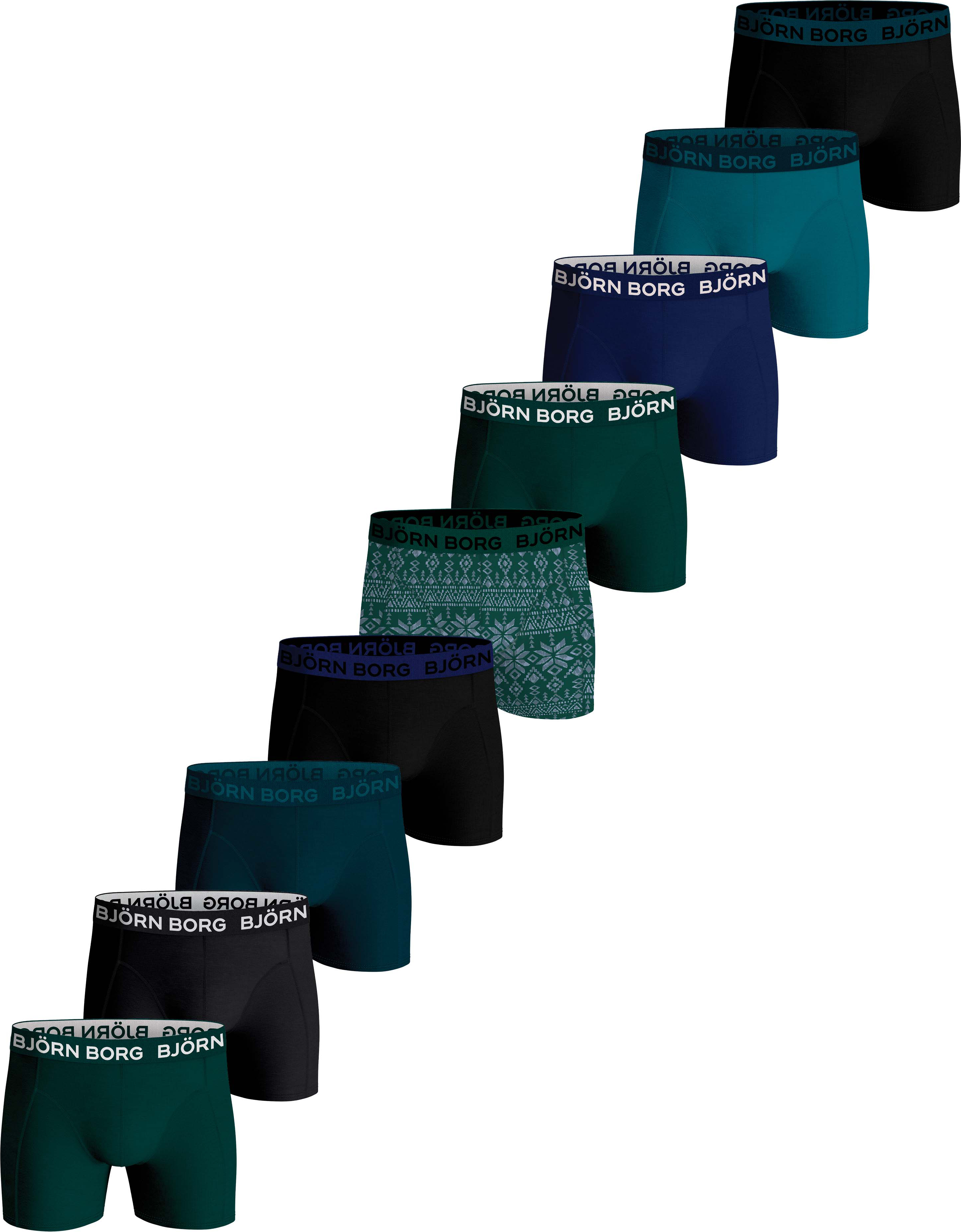 Cotton Stretch Bpxer 9-Pack Herre Multipack 2