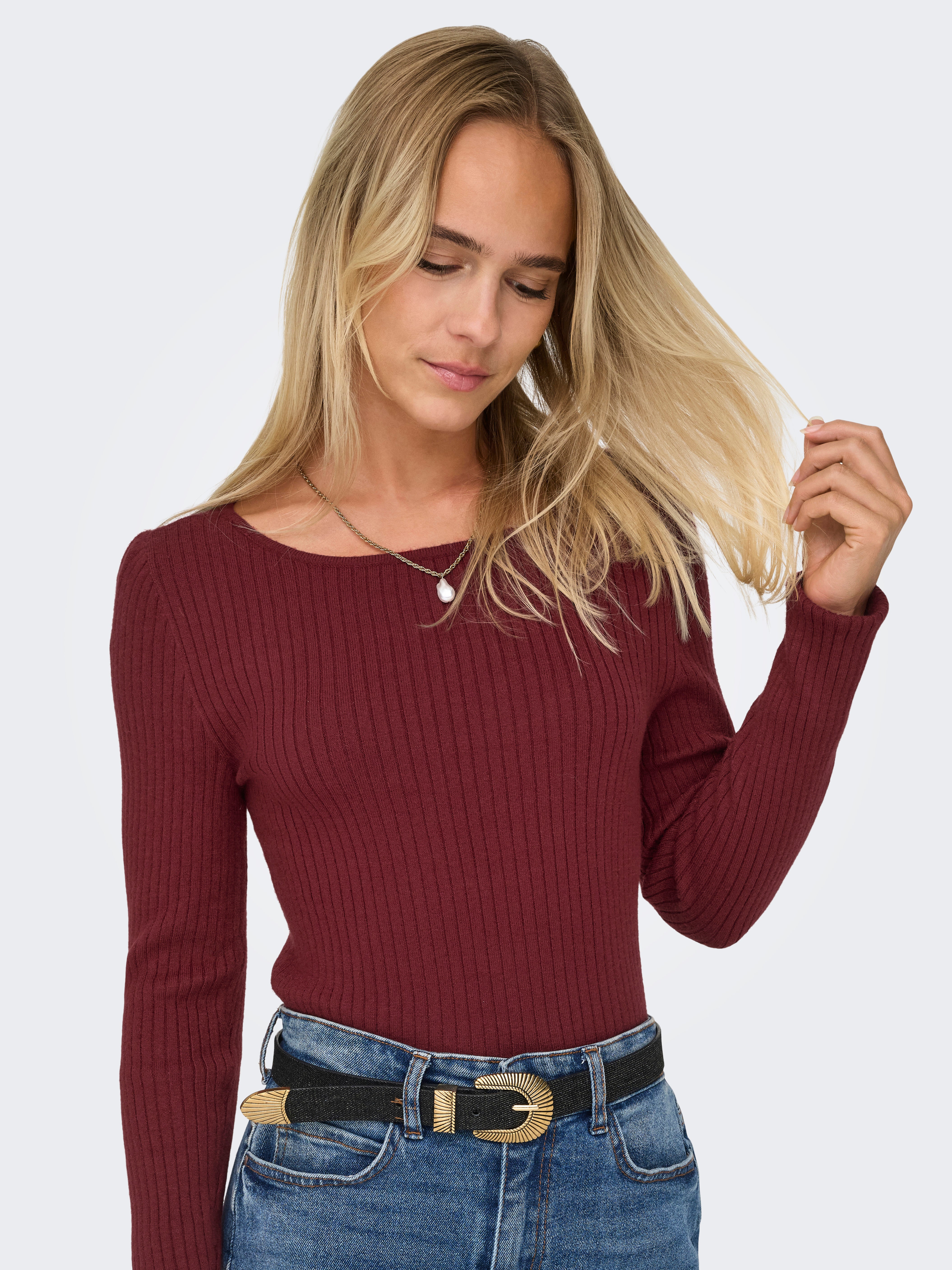 ONLIBI Strickpullover Cabernet