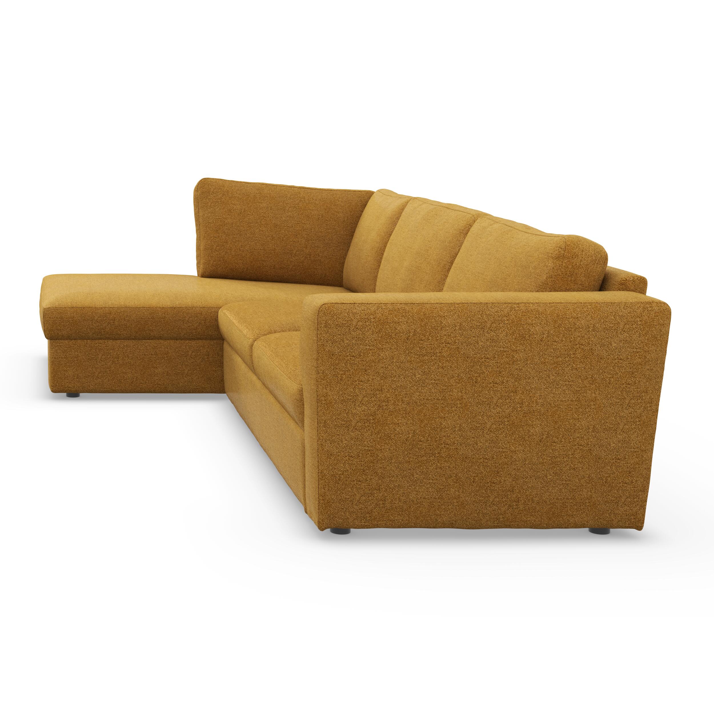 Lean venstrevendt sofa med chaiselong