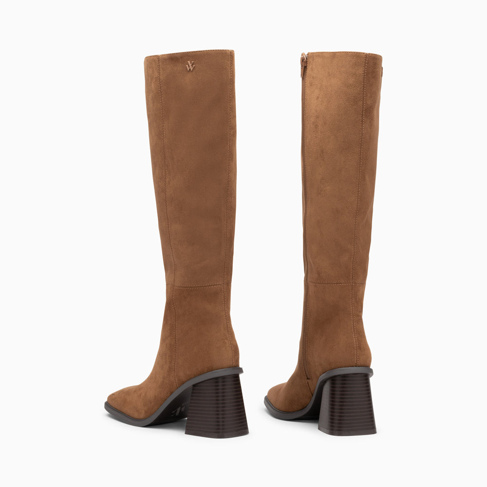 Bottes-Bottes Rita camel à talon trapèze