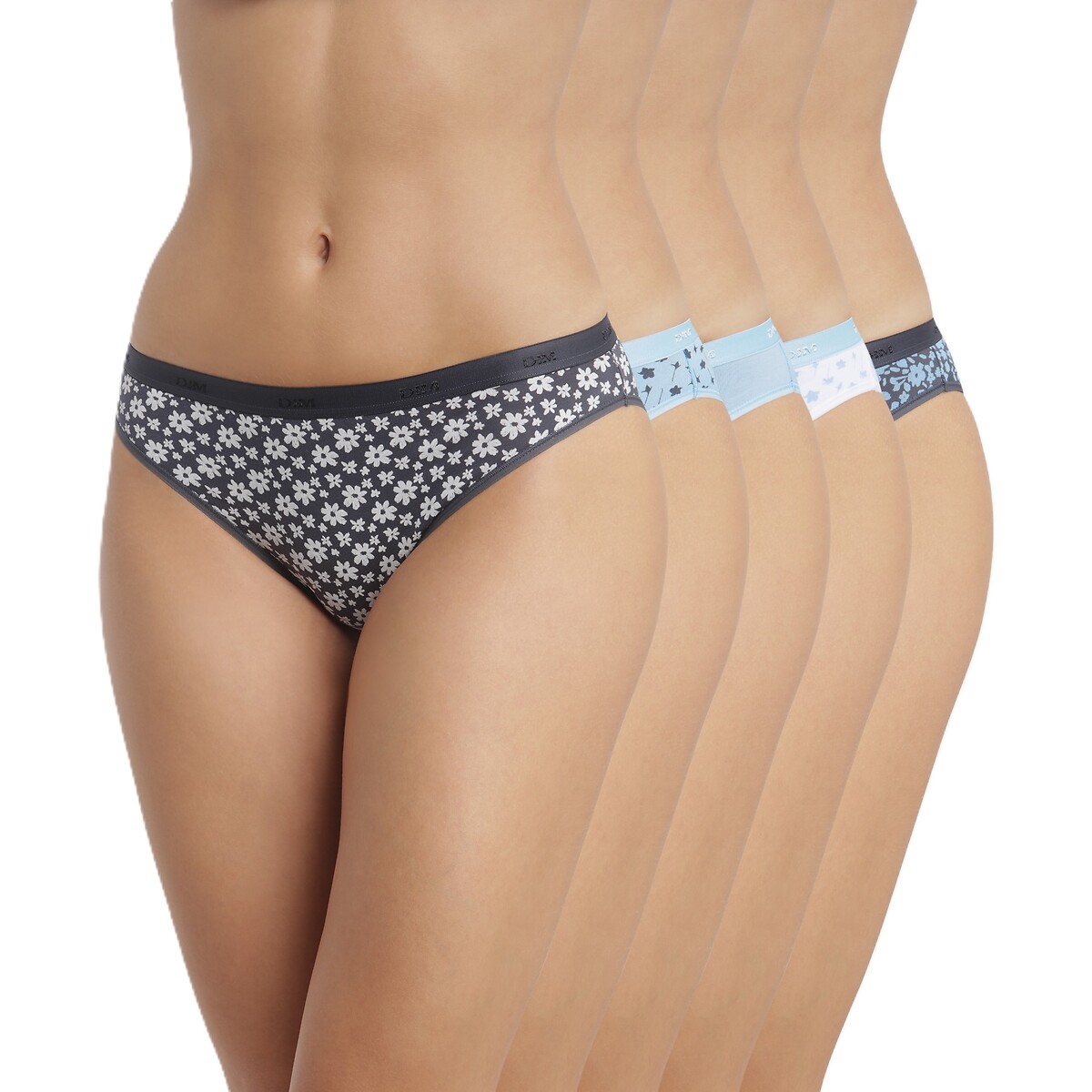 DIM<br>Conjunto de 5 cuecas Les Pockets Coton