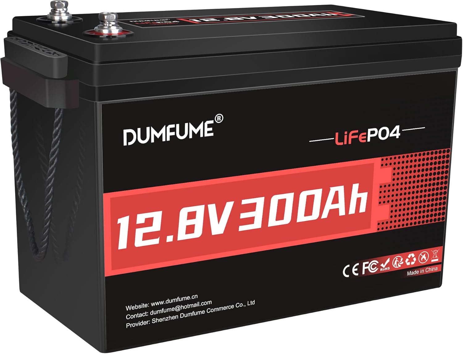 12V 300Ah LiFePO4 Lithium Batterie 3840Wh 200A BMS, Max 15000 Tiefzyklen, 10 Jahre Lebensdauer Akku für Solarenergie, Wohnmobil, Camping, Photovoltaik, Heim-Energiespeicher