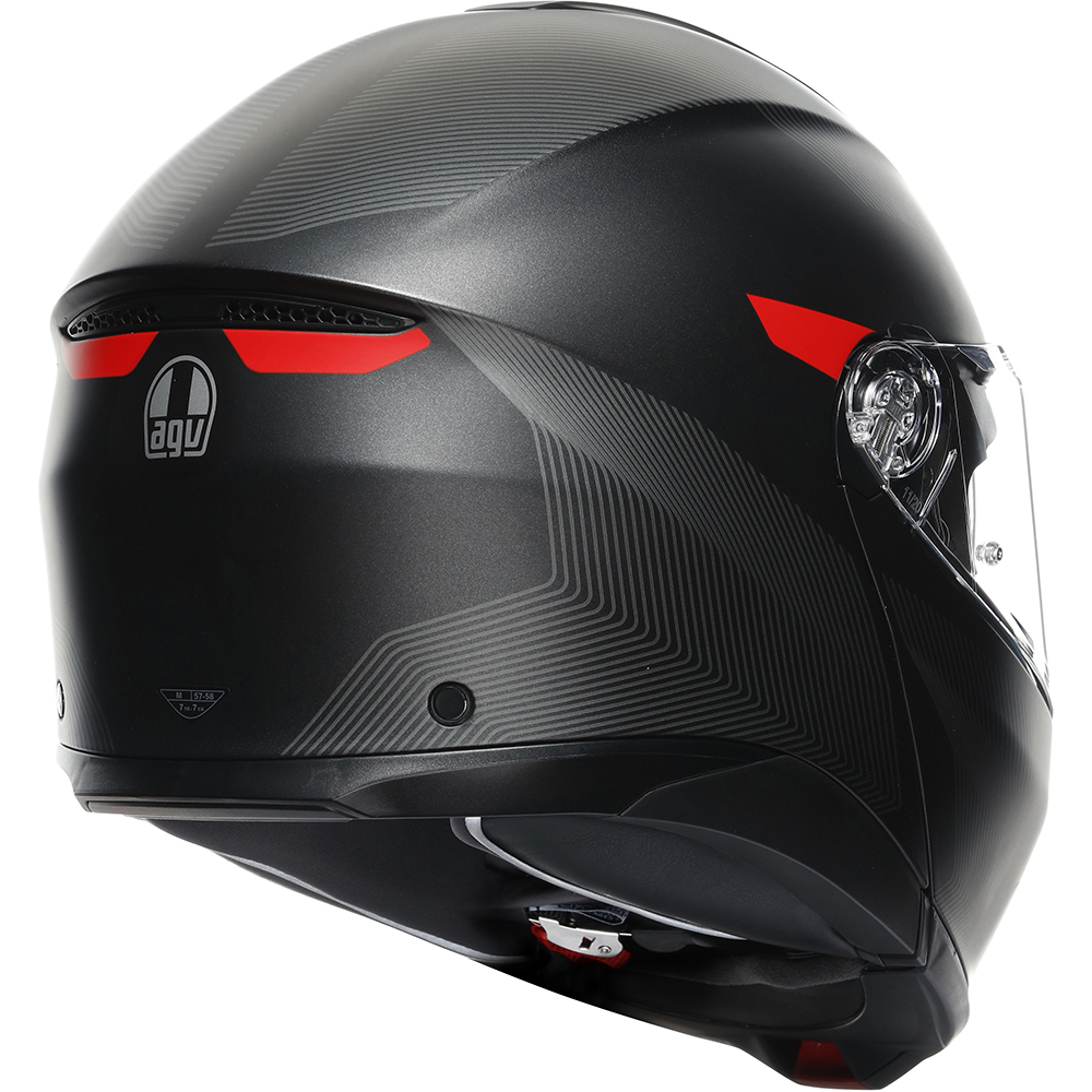 AGV - Casque Tourmodular Frequency Noir Mat / Rouge
