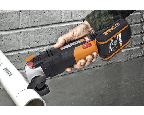 WORX Nitro 20V Sonicrafter WX693.9 snoerloze multitool, borstelloze motor + GRATIS bonusartikel 20V accu WA3644 (4,0Ah)