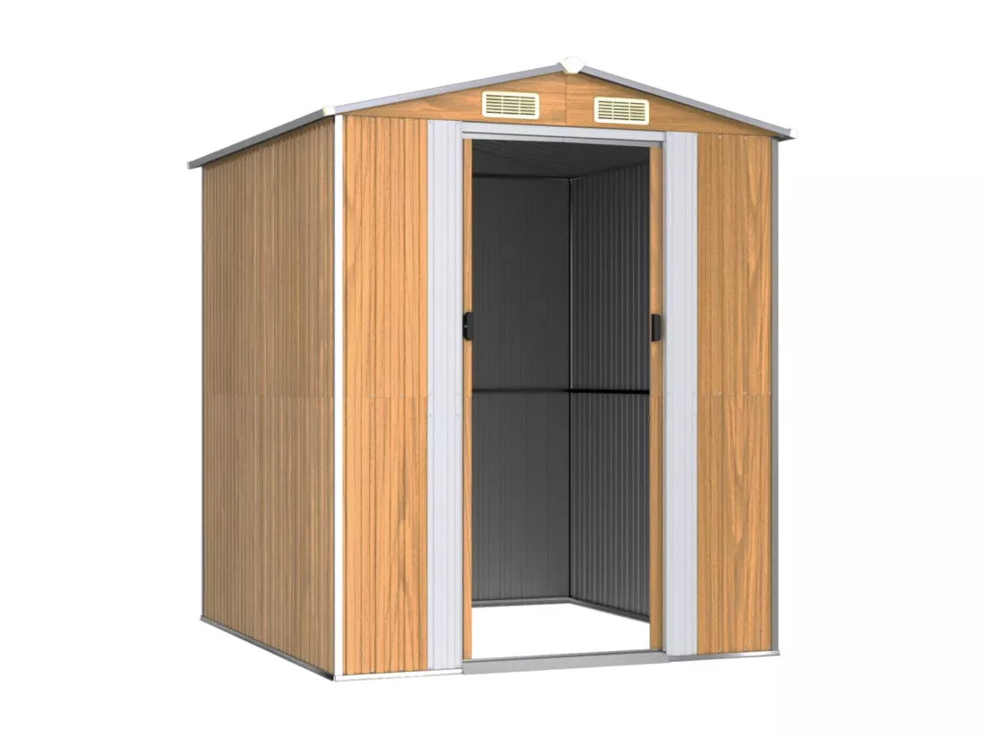 Abri de jardin Marron clair 192x191x223 Acier galvanisé