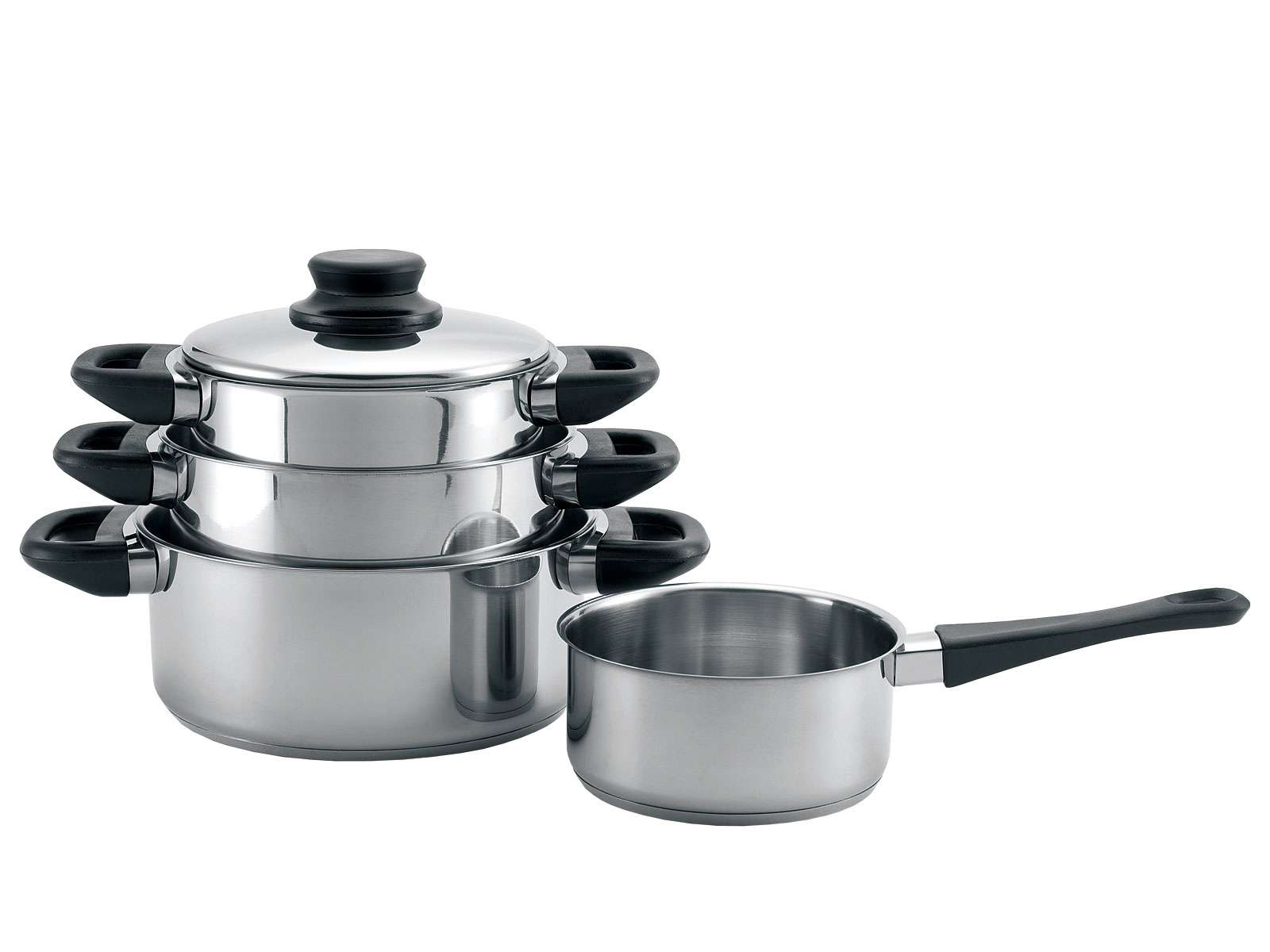 Cookinglife Pannenset RVS | Zwart 4-Delig