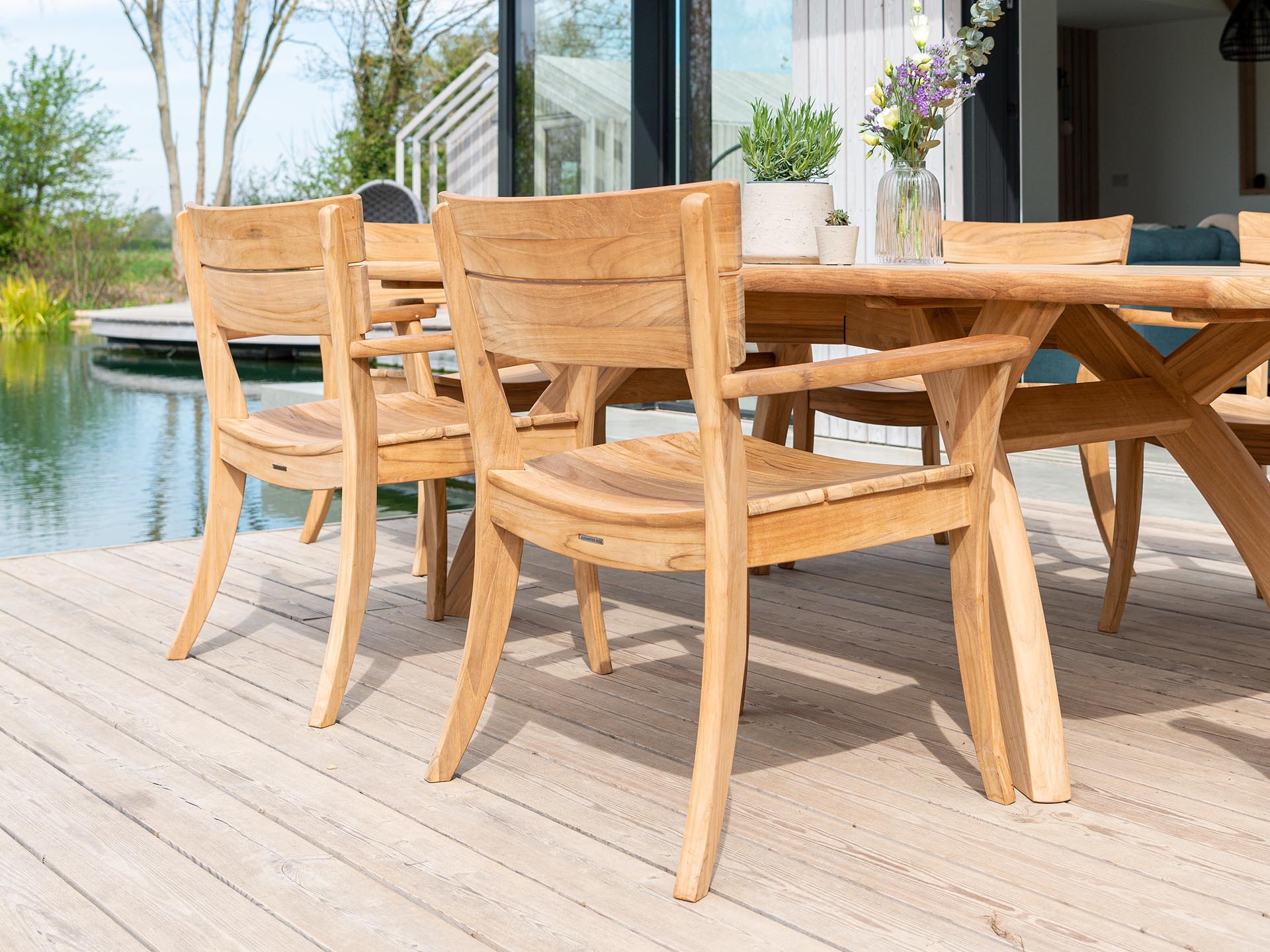 Fauteuil repas sorrento en teck