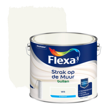 Flexa Strak op de muur buiten wit zijdemat 2,5 liter