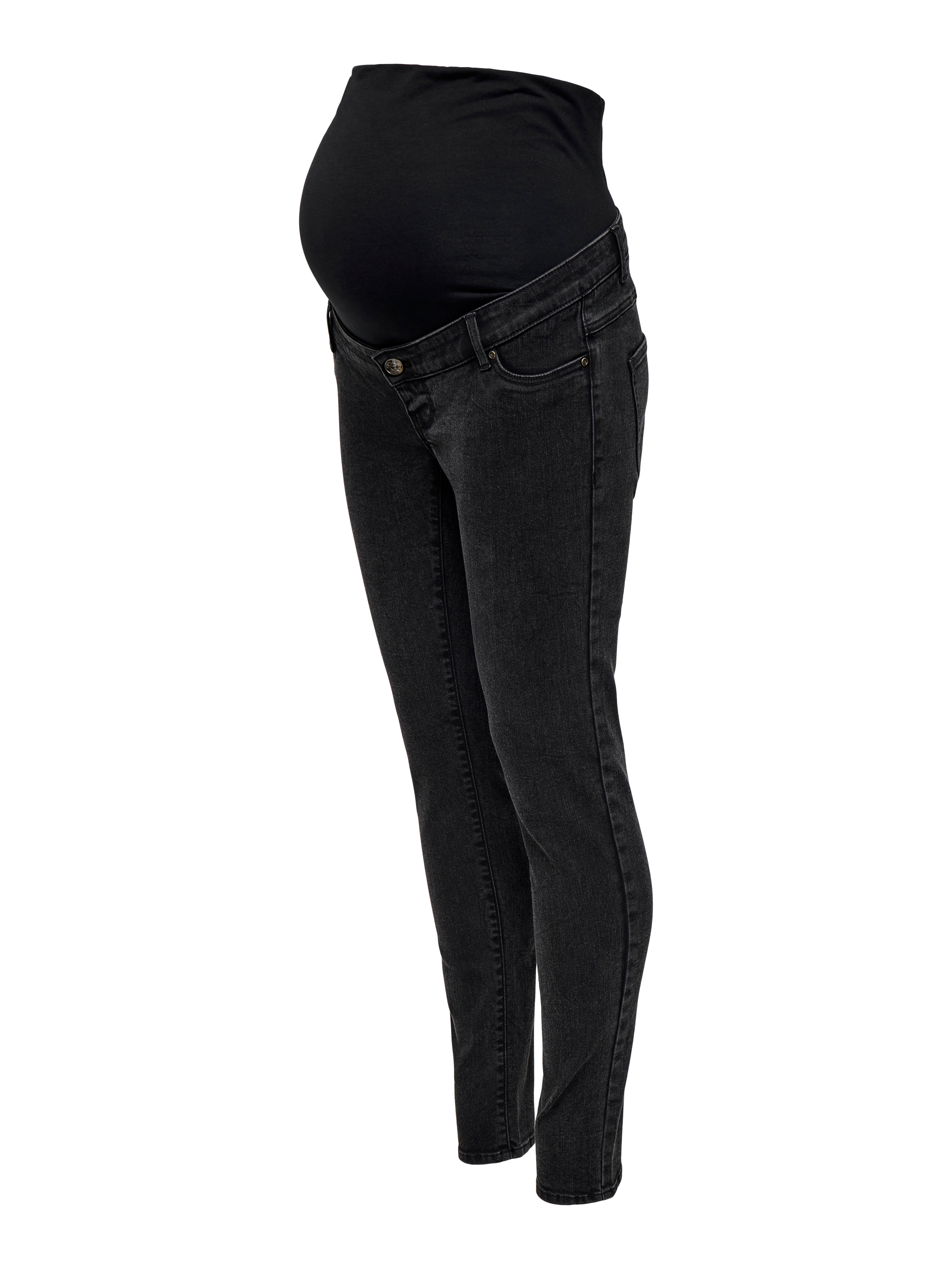 OLMROSE Hohe Taille Skinny Fit Jeans Washed Black