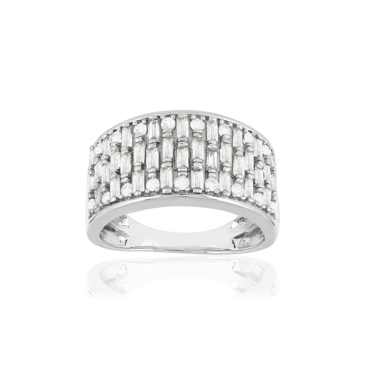 Bague or blanc 750 diamants