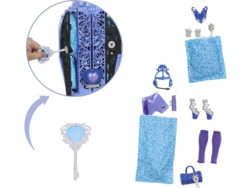 Monster High Spielset Monster High Skulltimate Abbey Popstar-Modepuppe mit Kleiderschrank und vielen Accessoires