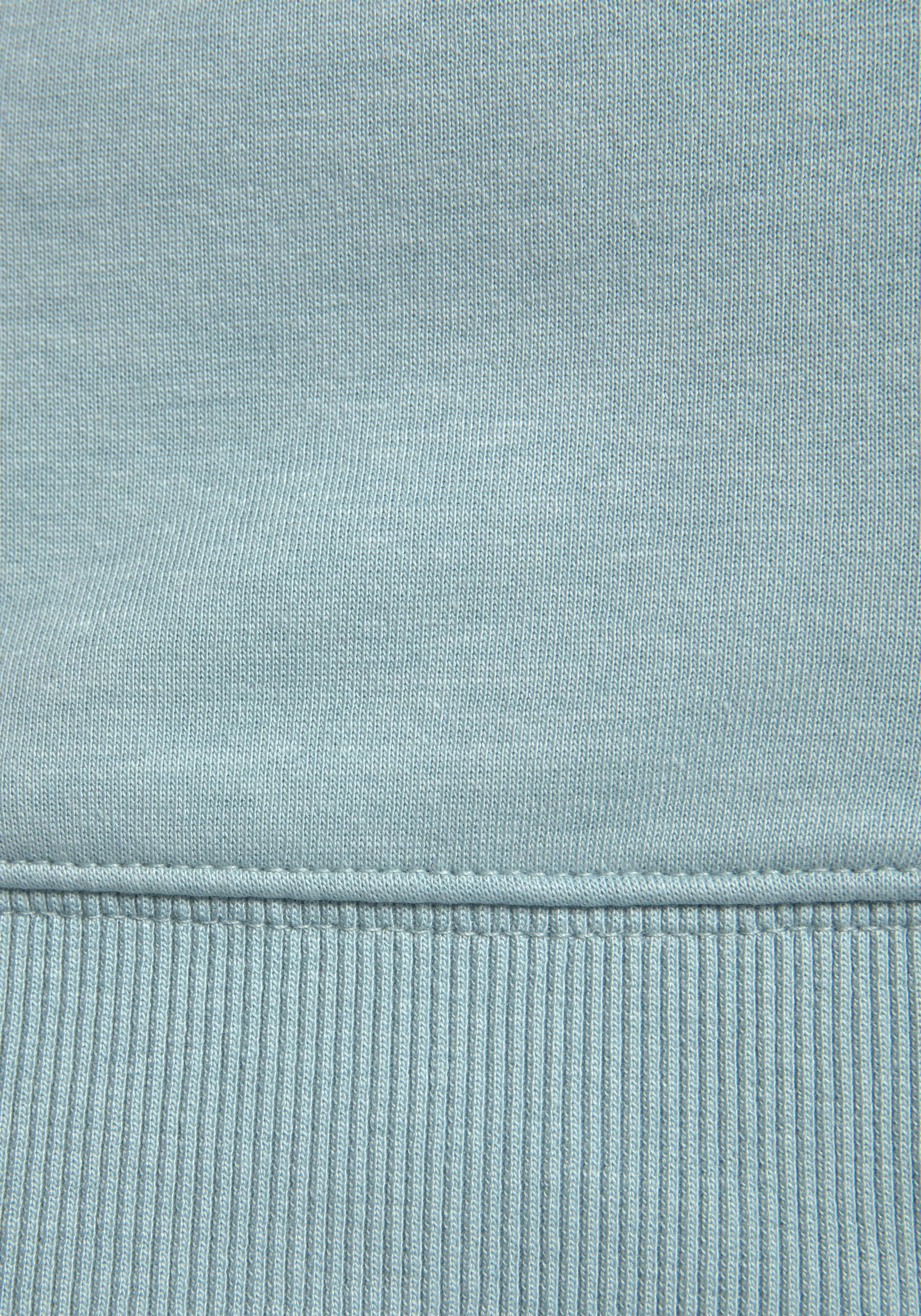 Bench. Loungewear Sweatjacke mit Seitenstreifen und Stehkragen, Loungewear