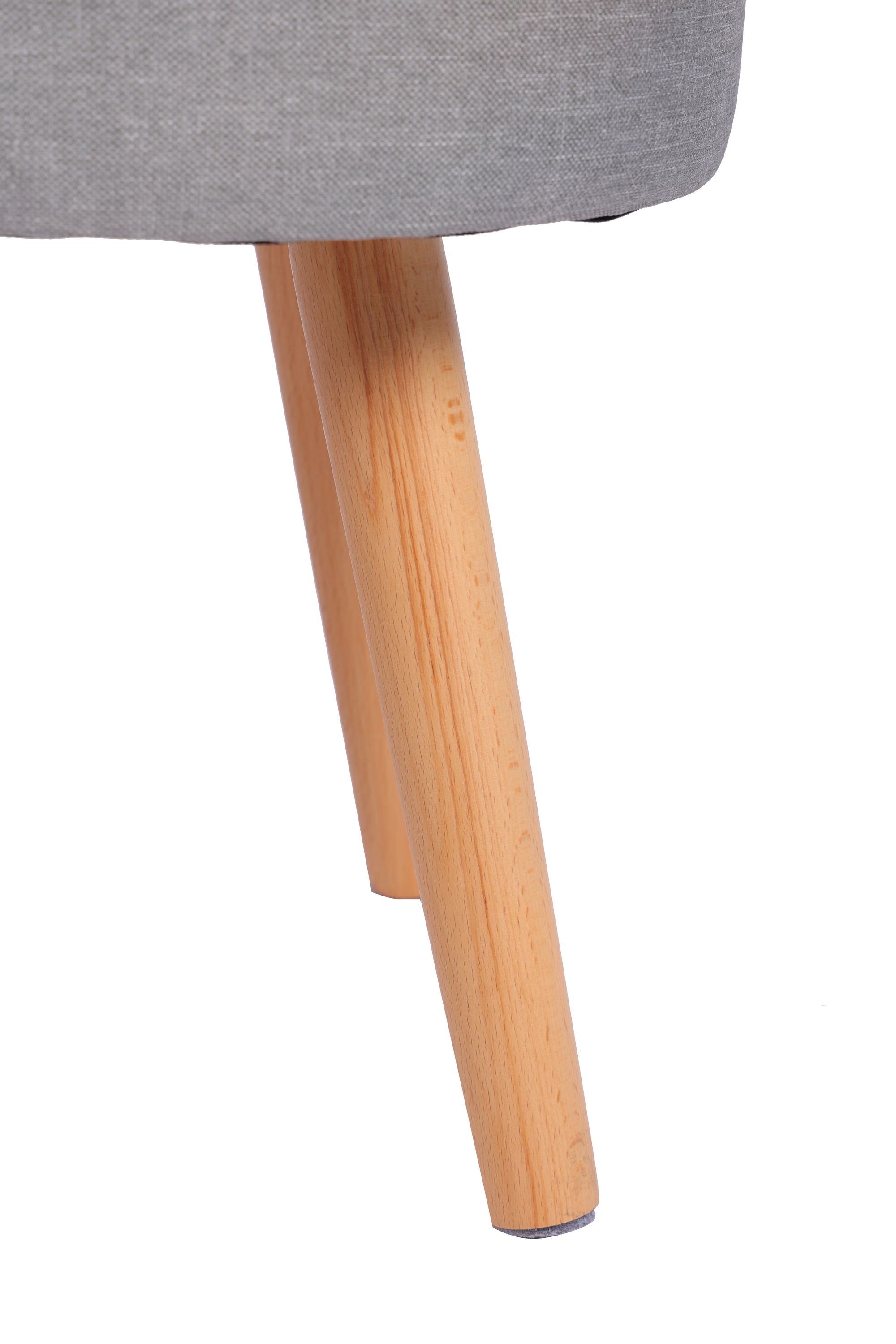 Hocker mit Stauraum hellgrau