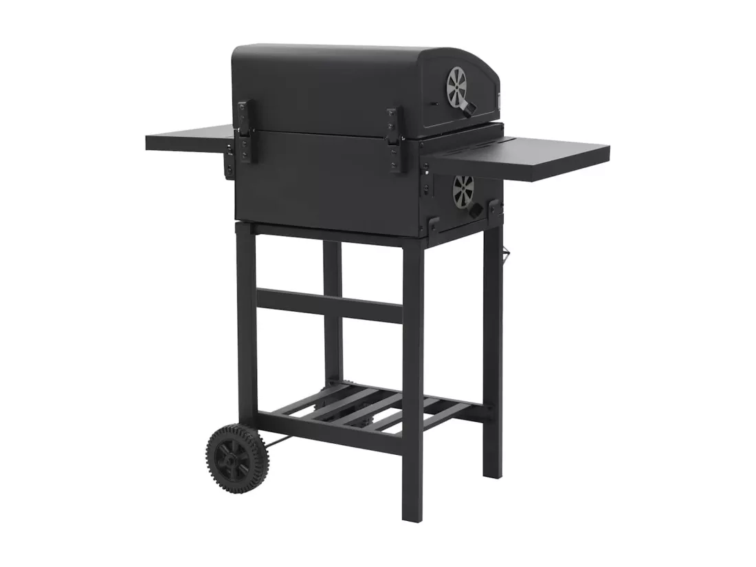 Gril de barbecue au charbon de bois et étagère inférieure Noir