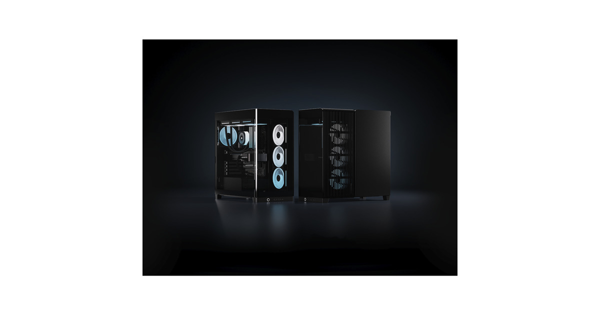 CorsairFRAME 4500X LX-R RGB LINK midi tower behuizing  (Zwart | 2x USB-A | 1x USB-C | Tempered Glass)