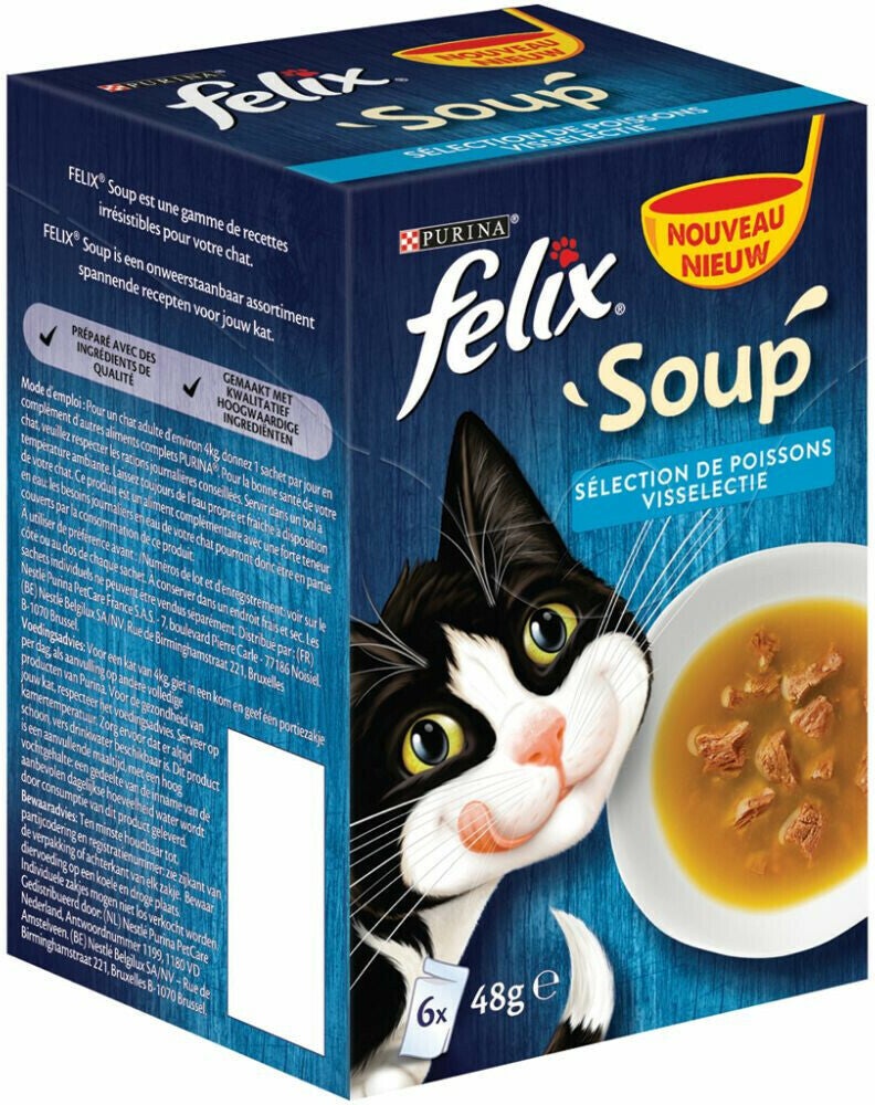 Felix Soup vis selectie maxipack 48 g 6 stuks