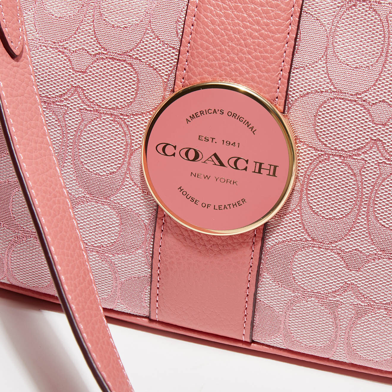 Coach Sac épaule Lonnie Baguette rose - 14.4x6.9x24.9 cm