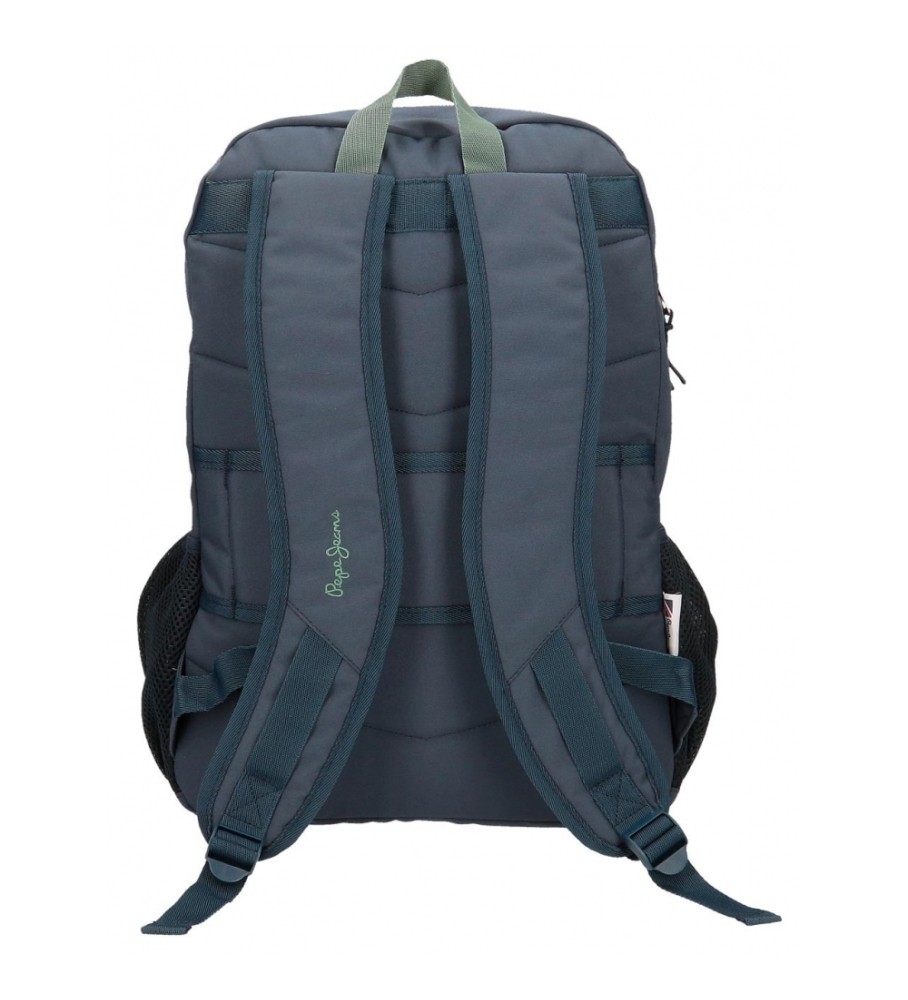 Pepe Jeans Mochila Pepe Jeans Tom 46cm dos compartimentos azul grisceo