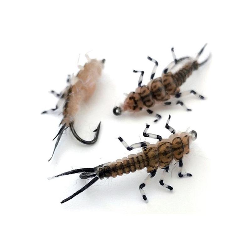 Mouche Sempe Nymphe Stonefly Marron - Par 3