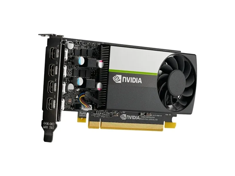 NVIDIA T1000 - grafikkort - T1000 - 4 GB GDDR6 - PCIe 3.0 x16 lavprofil - 4 x Mini DisplayPort
