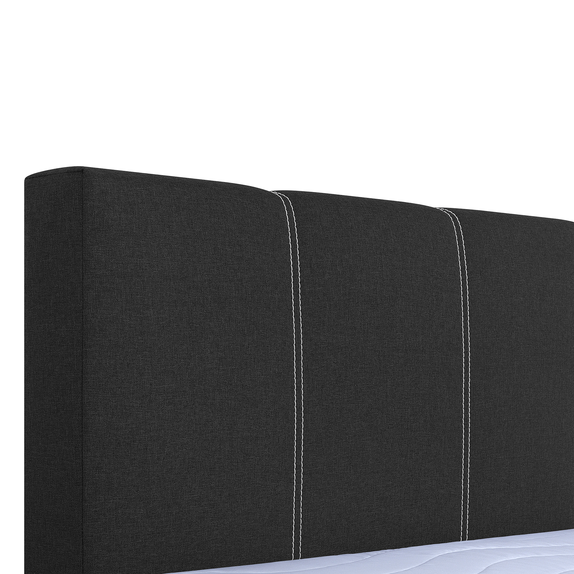 Boxspringbett - grau - H3 - Bonell-Federkern - 200x200 cm