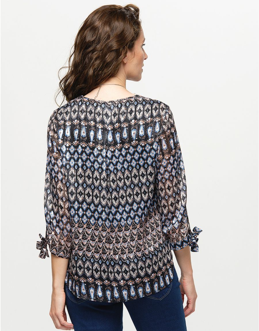 Blouse voile beige