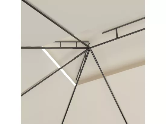 Belvédère 4x3x2,7 m Crème 160 g/m²