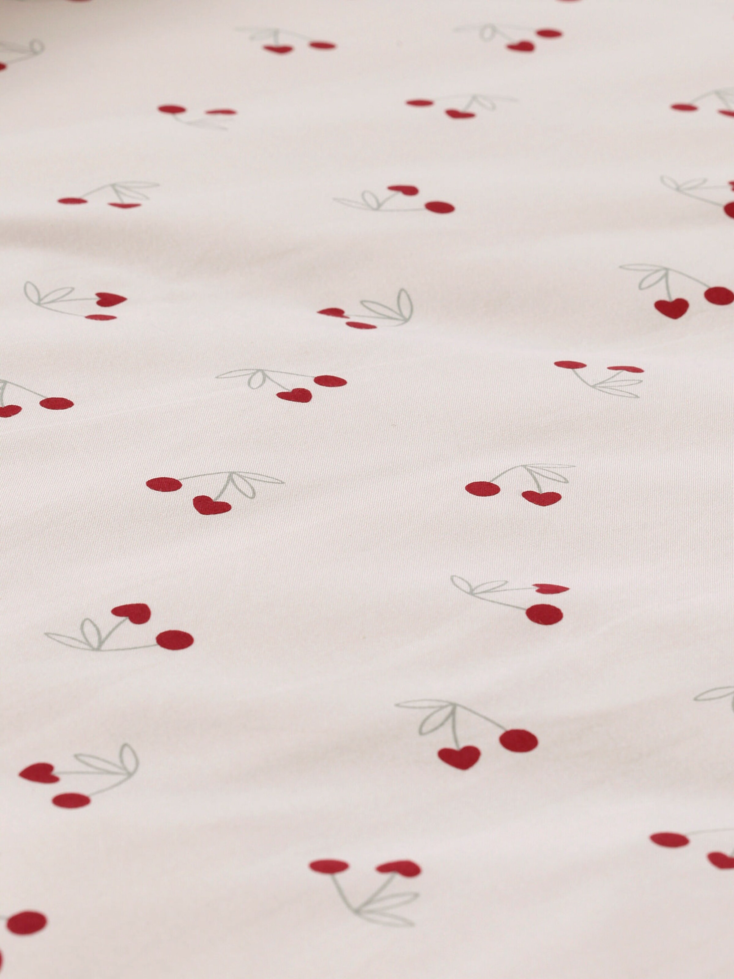 Vertbaudet Baby Bettwäsche-Set CHERRY beige bedruckt