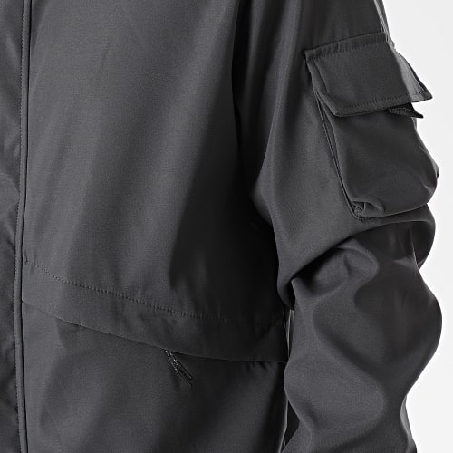 Ensemble Veste Zippée Et Pantalon Cargo Gris Anthracite