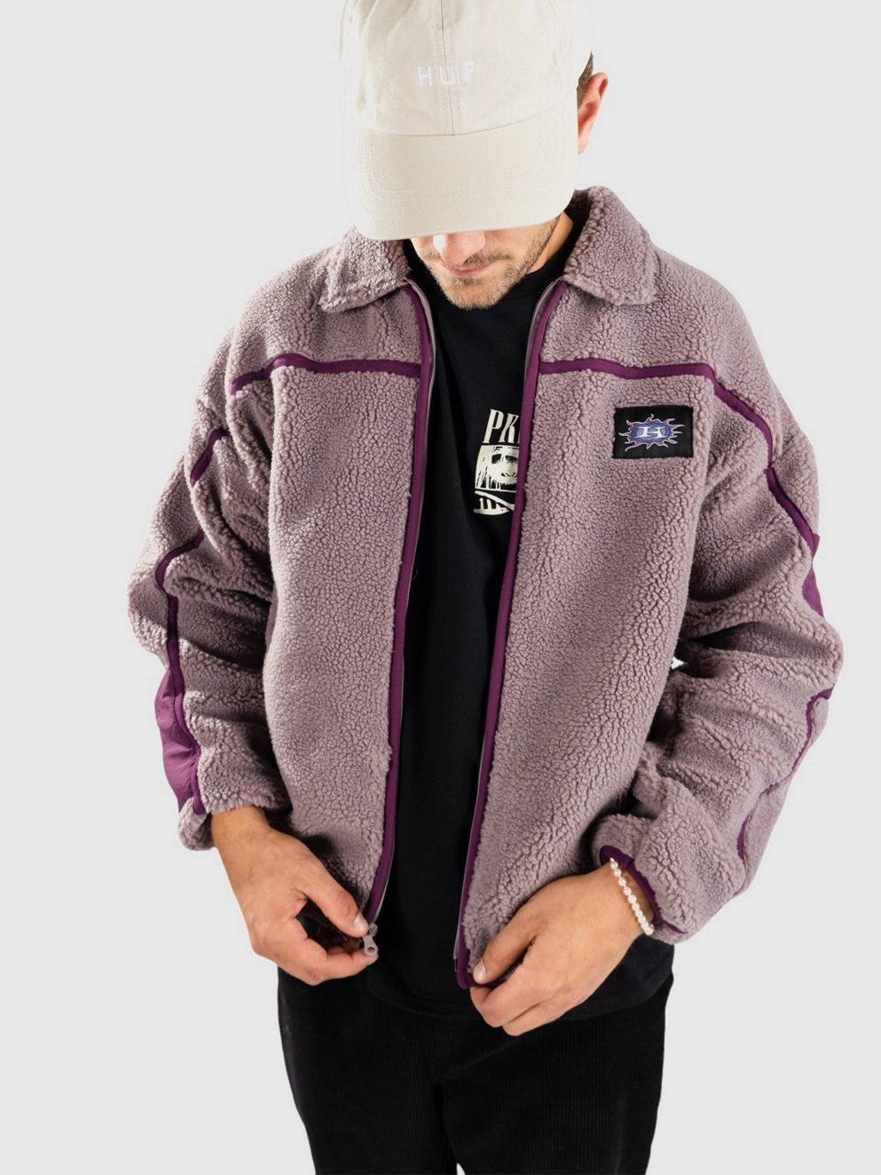 HUF Livingston Sherpa Jacket dust purple