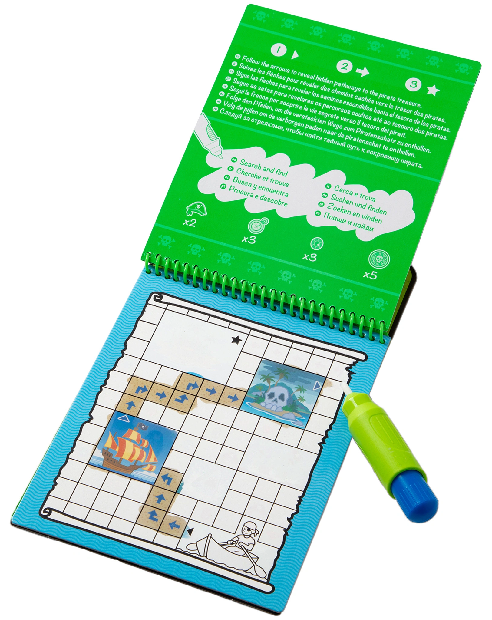 Malblock WATER WOW! - ABENTEUER-PFADE mit Stift