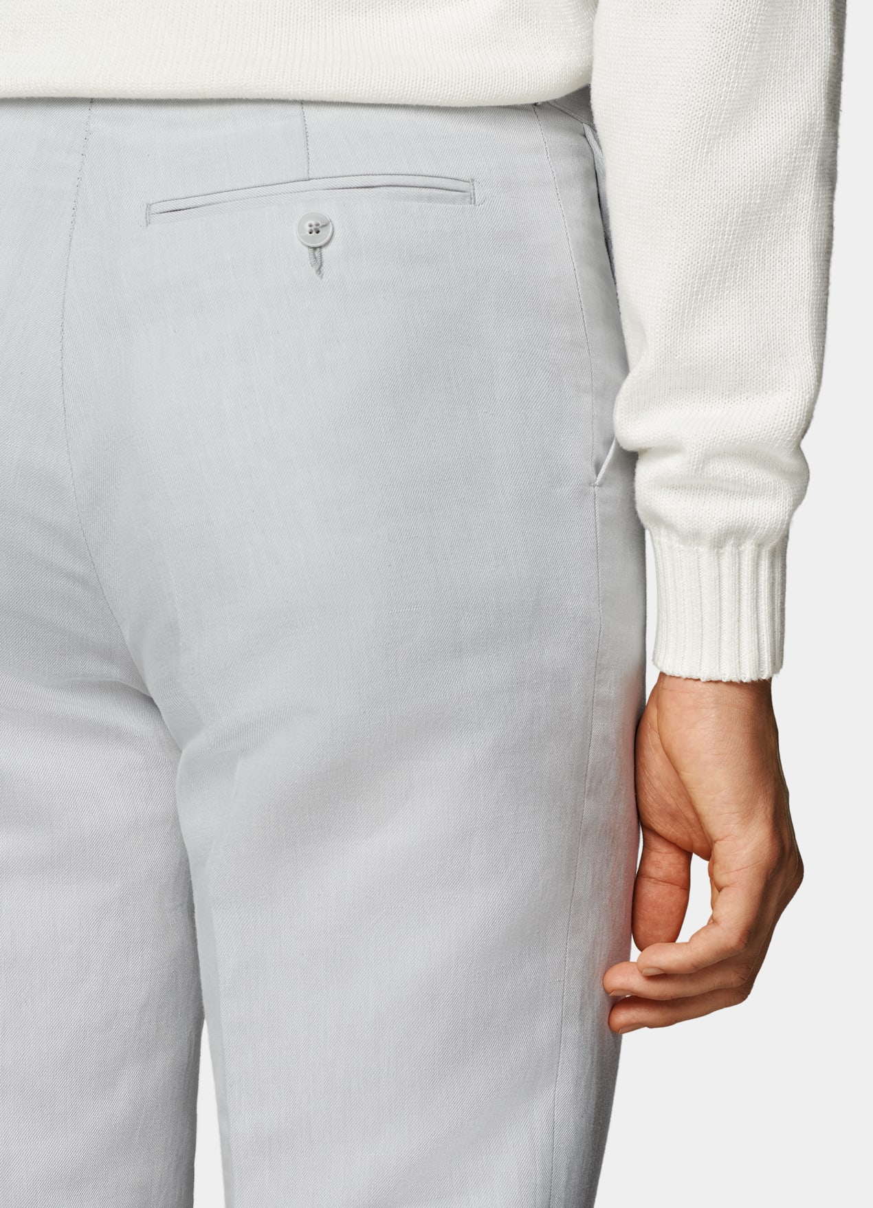 Pantalon Slim Leg Straight gris clair