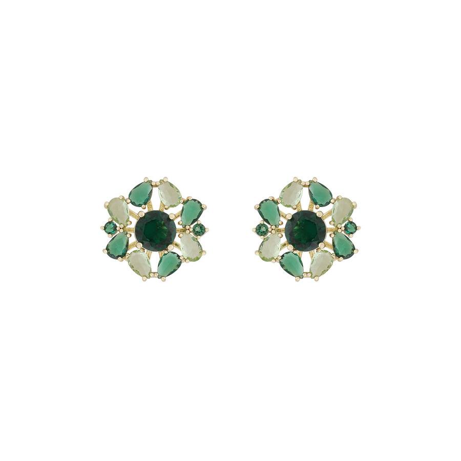 Snö Of Sweden Ellie Big Earring Gold/Mix Green