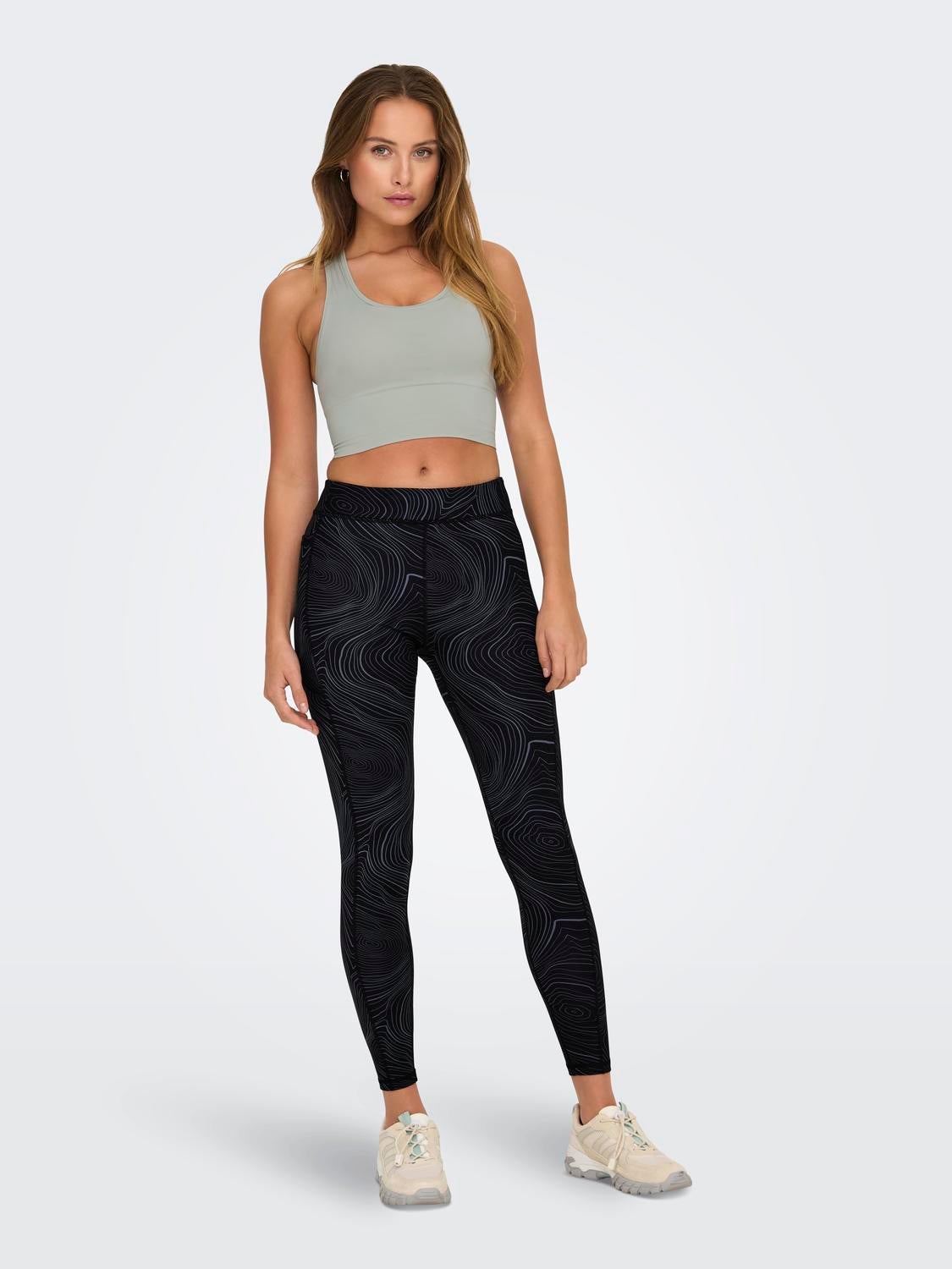 ONPRYA-2-STEN Hohe Taille Enger Schnitt Sportleggings Black