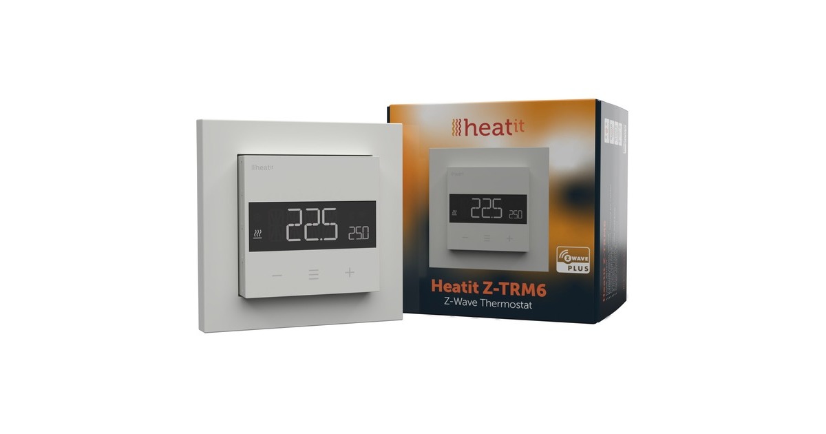 heat itZ-TRM6 White RAL 9003 thermostaat  (Wit, 3600W, 16A, Z-Wave)
