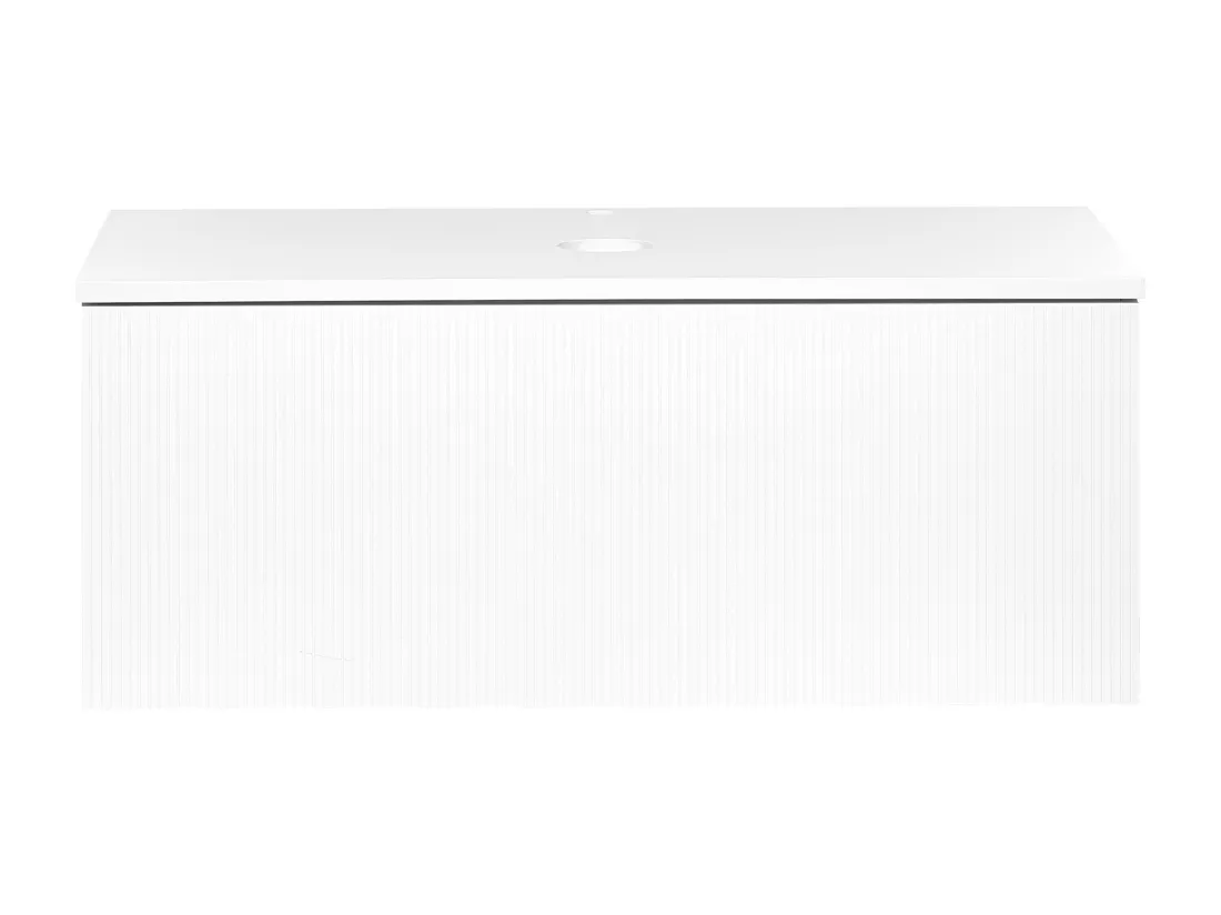 Meuble lavabo mural ALZIRA 100 cm 52 cm 40 cm Blanc