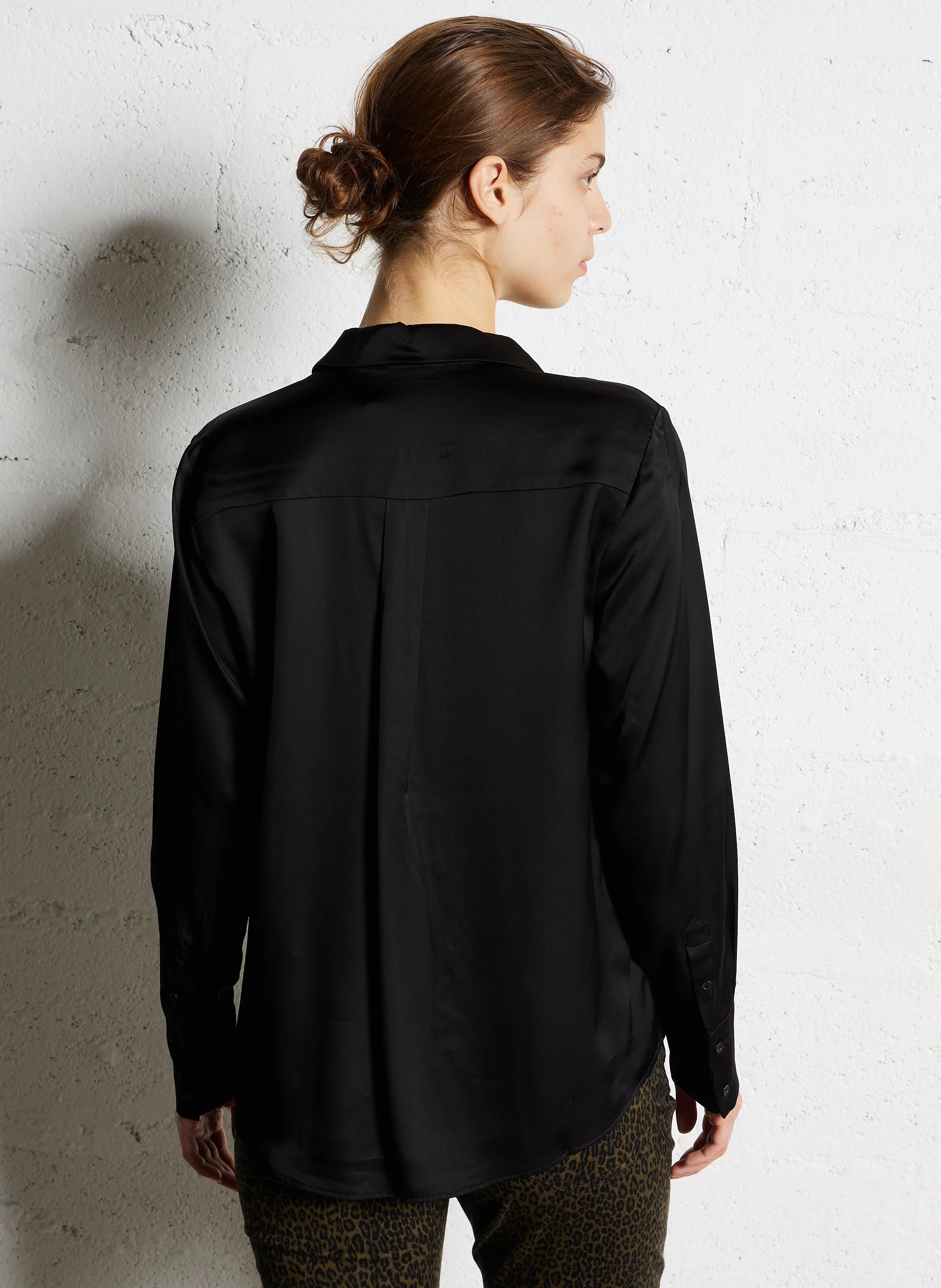 CHIBA - Chemise droite col classique| Noir