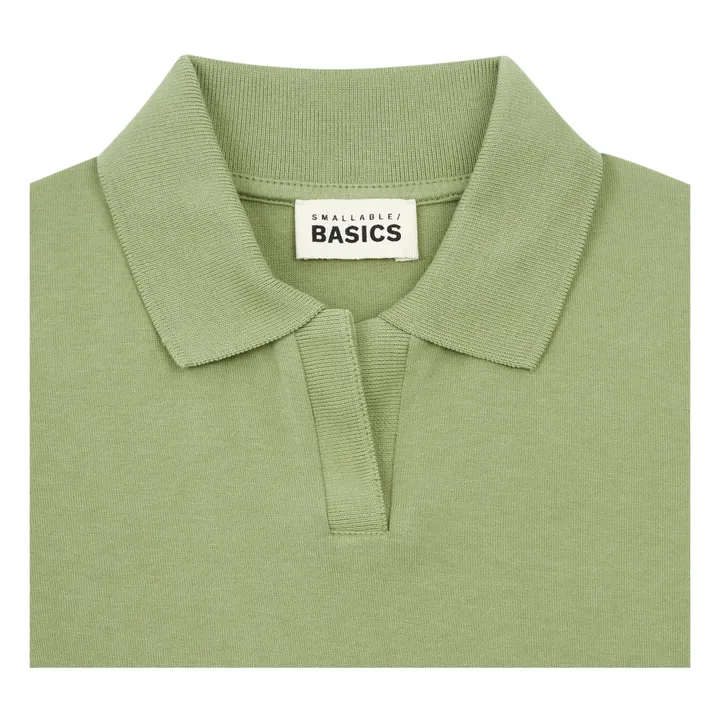 SMALLABLE BASICS T-Shirt Polo Garçon Coton Bio | Vert Eucalyptus