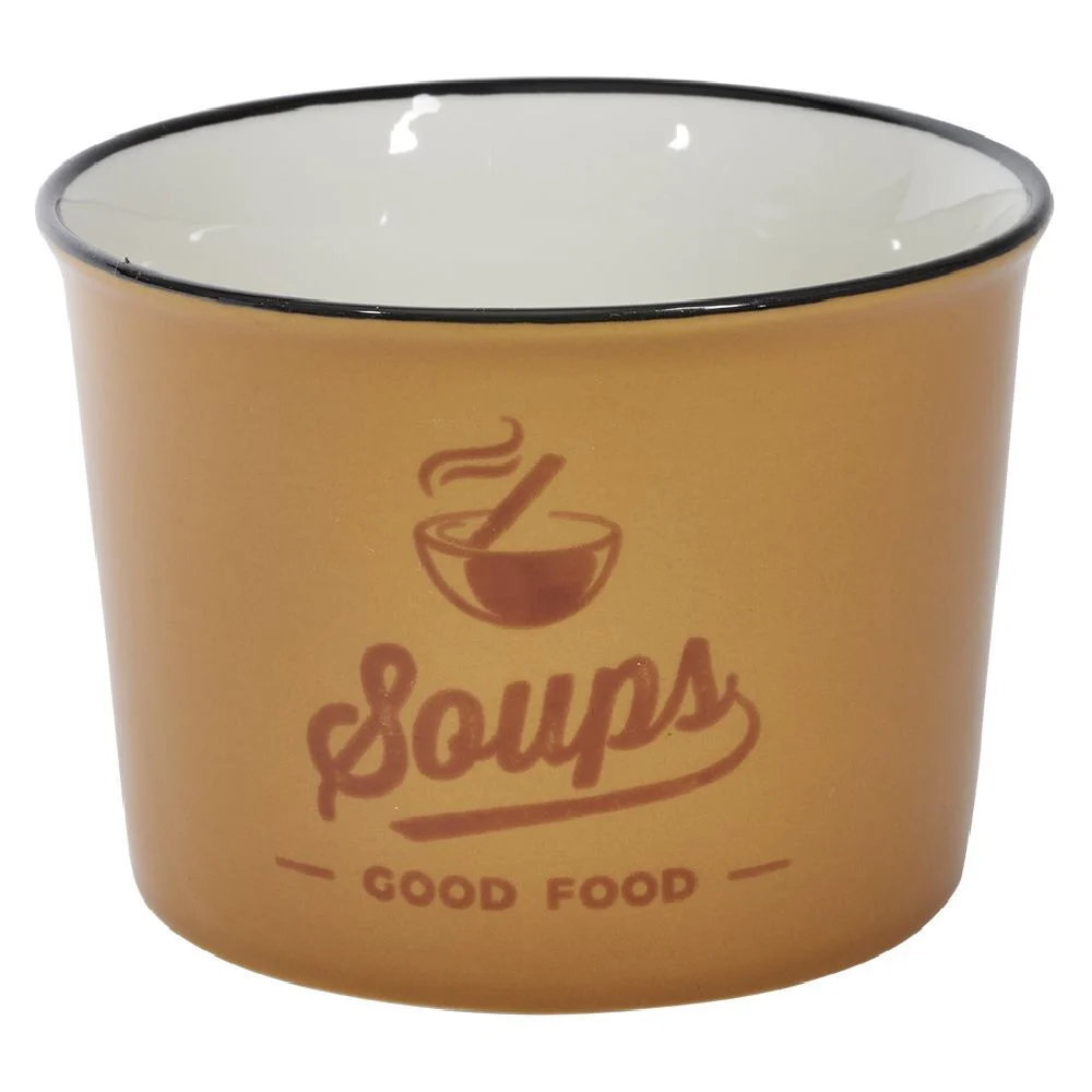 Bol à soupe inscription Soups Good Food 500ml