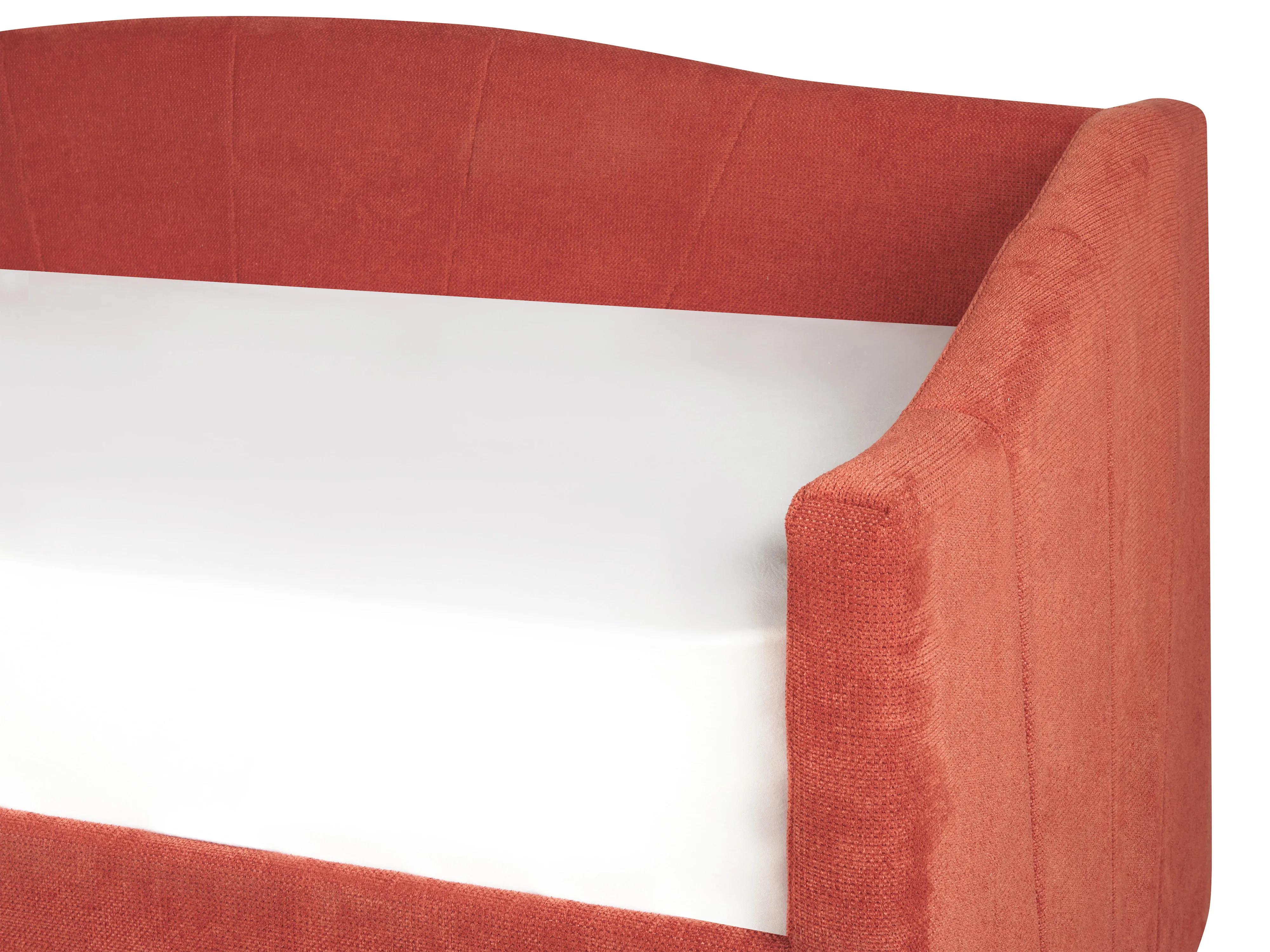 Bedbank met opbergruimte Stof VITTEL 90 x 200 cm Rood