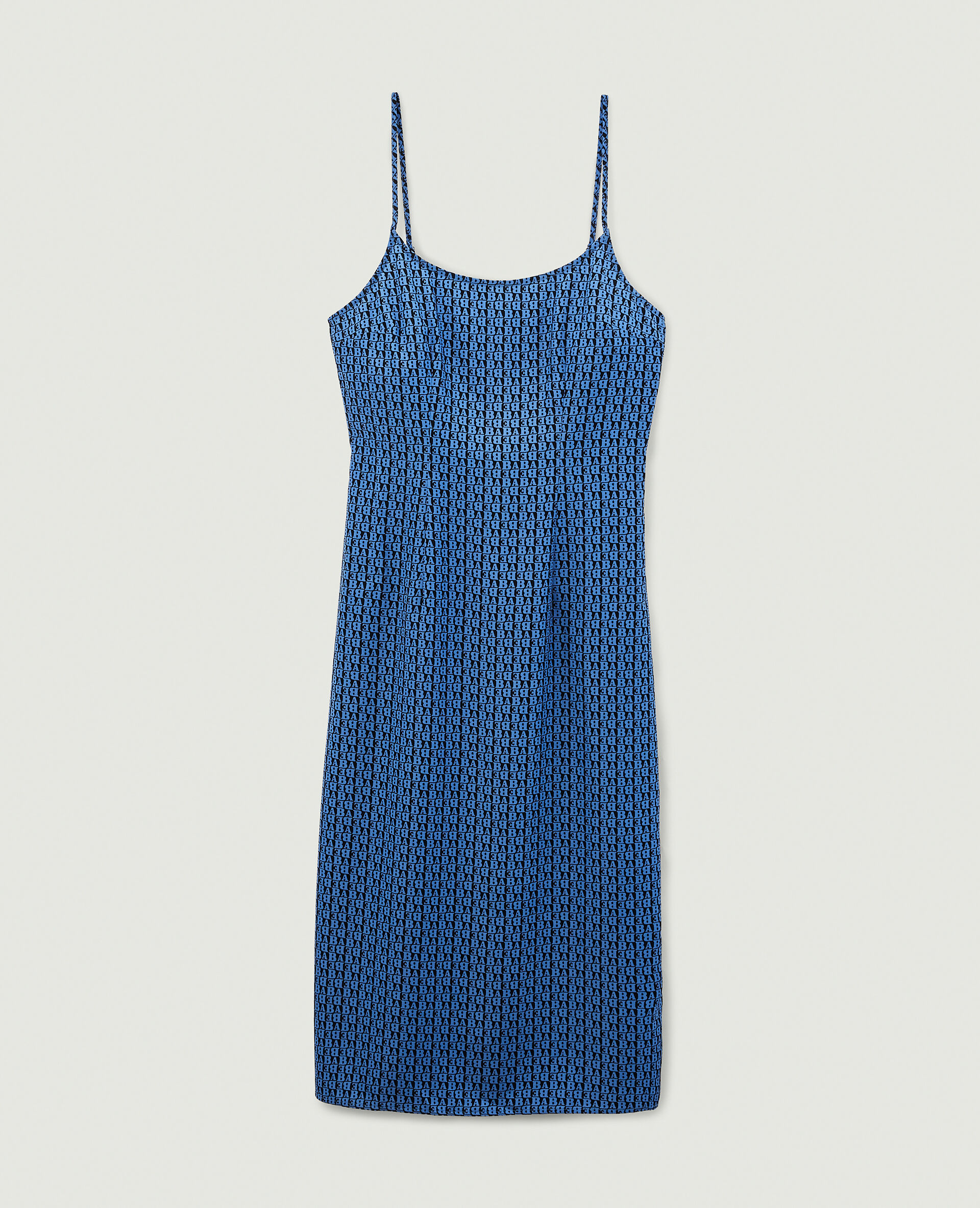 Robe chemise maille transparente - Bleu