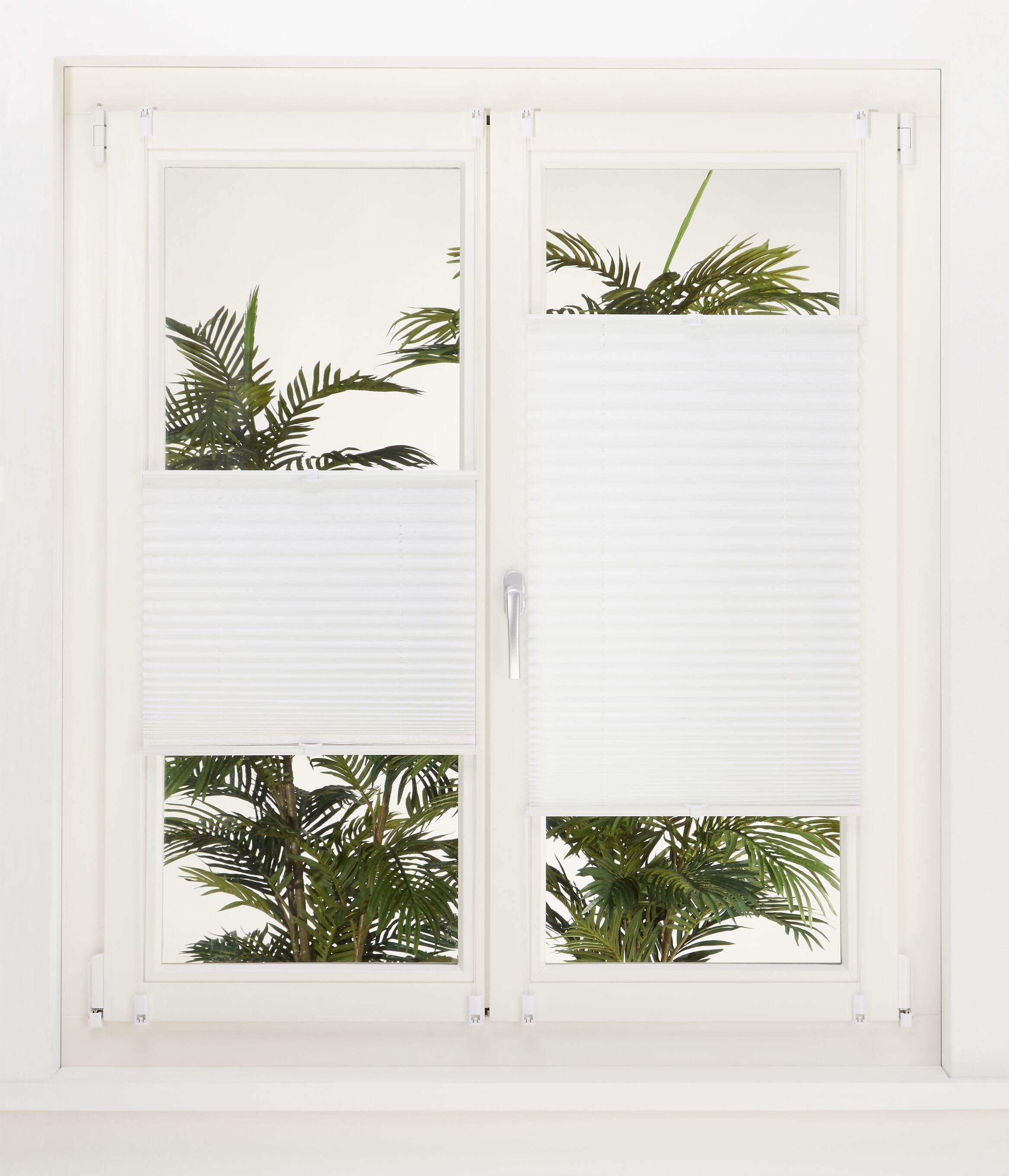 BASIC CRUSH Plissee - Weiss / B: 40.0 cm x H: 130.0 cm
