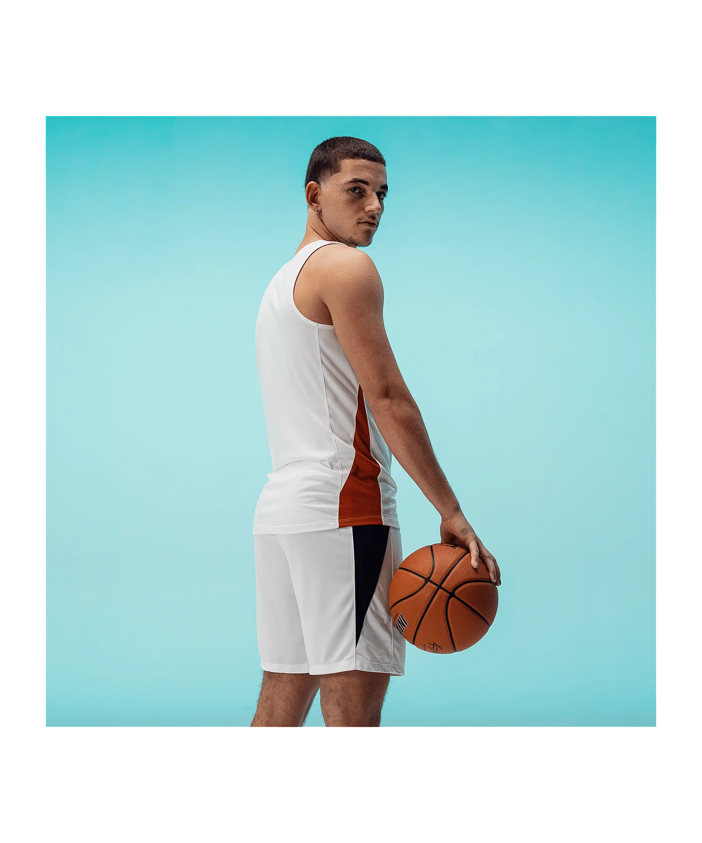 Nike Team Basketball Stock Trikot Weiss Rot F103