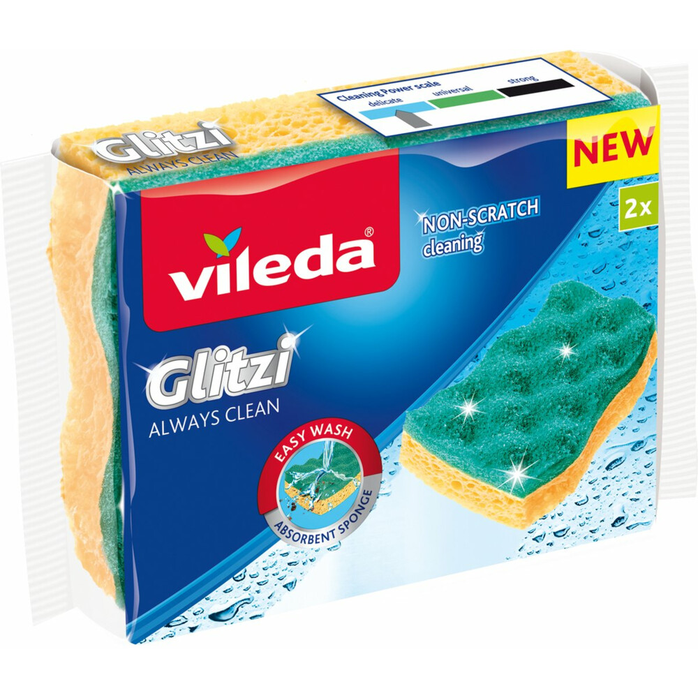 Vileda Schuursponsen Glitzi Always Clean2 stuks