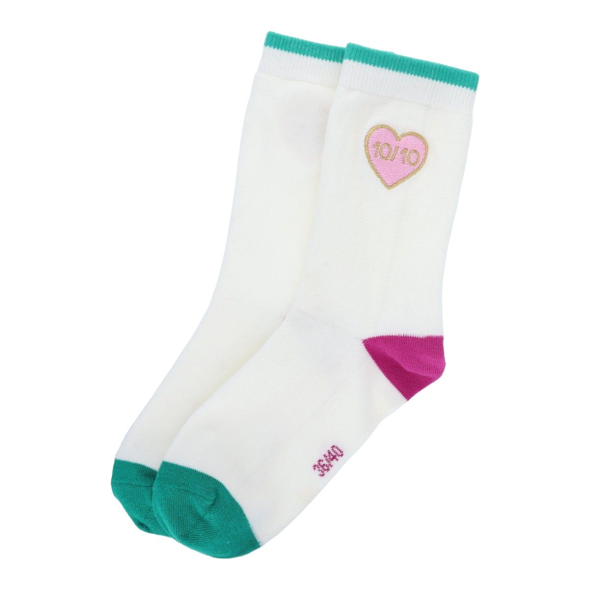 Chaussettes 10 sur 10 cœur rose 36-40
