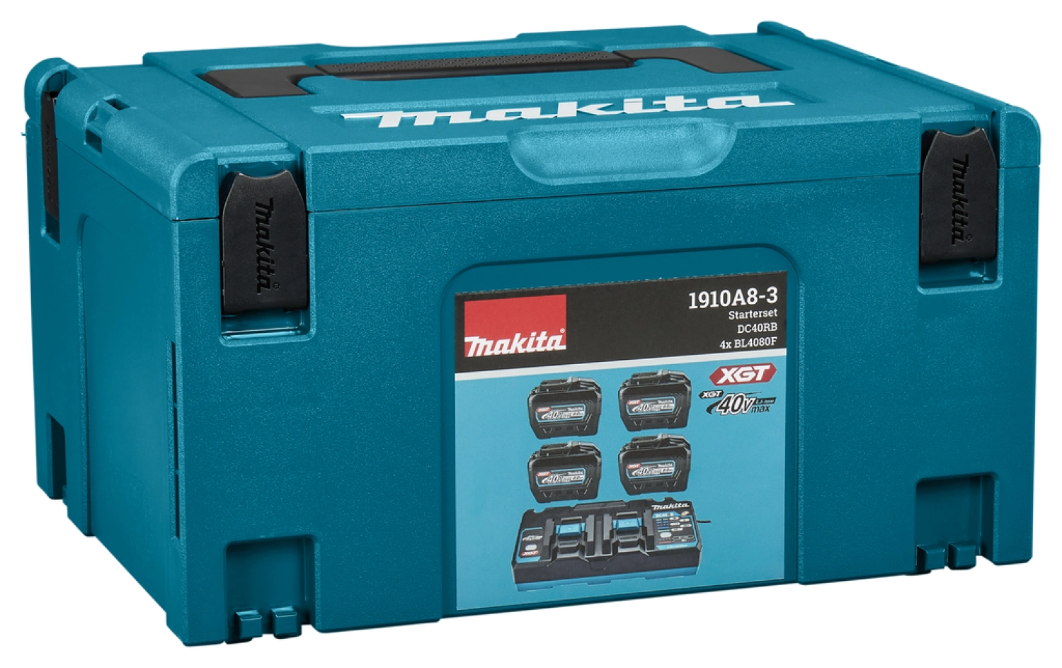 Makita 1910A8-3 40V XGT Li-ion accu starterset (4x 8.0Ah)   duolader in Mbox